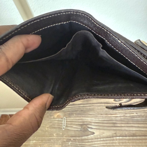 Gucci Monogram Canvas Leather Bifold Wallet Brown Beige - Picture 6 of 7